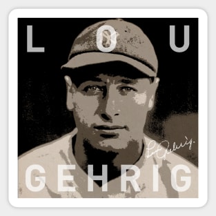 Lou Gehrig Yankees 3 by Buck Tee Sticker